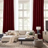 image:imageNICETOWN 96 inch Long Brown Velvet Curtains Extra Wide W62 x L96 Luxury Soft Thermal Insulated Room Darkening Heavy Duty Velvet Drapes for Sliding Glass Door 2 PanelsRed Series  Red
