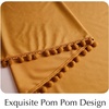 image:imageNICETOWN 96 inch Long Brown Velvet Curtains Extra Wide W62 x L96 Luxury Soft Thermal Insulated Room Darkening Heavy Duty Velvet Drapes for Sliding Glass Door 2 Panels3  Pom Pom  Mustard Gold