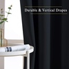 image:imageNICETOWN Black Out Curtains 102 inches Long  Grommet Thermal Insulated Solid Blackout Curtains amp Drapes Privacy Sound Reducing for BedroomLiving Room W66 x L102 Black 2 Panels