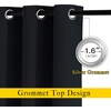 image:imageNICETOWN Black Out Curtains 102 inches Long  Grommet Thermal Insulated Solid Blackout Curtains amp Drapes Privacy Sound Reducing for BedroomLiving Room W66 x L102 Black 2 Panels