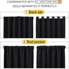 image:imageNICETOWN Blackout Curtain Blinds Window Panels  Black Color W42 x L30 Double Panels Thermal Insulated Blackout Draperies for Living Room