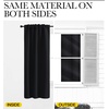 image:imageNICETOWN Blackout Curtain Blinds Window Panels  Black Color W42 x L30 Double Panels Thermal Insulated Blackout Draperies for Living Room