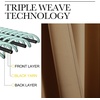 image:imageNICETOWN Blackout Curtain Panels Window Draperies  Gold Brown Color 62x63 inch 2 Pieces Insulating Room Darkening Blackout Drapes for Doorway Shower Bathroom Laundry Room Bifold Door