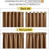 image:imageNICETOWN Blackout Curtain Panels Window Draperies  Gold Brown Color 62x63 inch 2 Pieces Insulating Room Darkening Blackout Drapes for Doorway Shower Bathroom Laundry Room Bifold Door