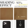 image:imageNICETOWN Blackout Curtain Panels Window Draperies  Gold Brown Color 62x63 inch 2 Pieces Insulating Room Darkening Blackout Drapes for Doorway Shower Bathroom Laundry Room Bifold Door