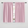 image:imageNICETOWN Blackout Curtain Panels for Living Room  Baby Pink Color 42x36 inch 2 Panels Set Room Darkening Blackout Drapes for Window