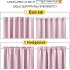 image:imageNICETOWN Blackout Curtain Panels for Living Room  Baby Pink Color 42x36 inch 2 Panels Set Room Darkening Blackout Drapes for Window