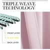 image:imageNICETOWN Blackout Curtain Panels for Living Room  Baby Pink Color 42x36 inch 2 Panels Set Room Darkening Blackout Drapes for Window