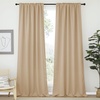image:imageNICETOWN Blackout Curtains Shades Window Drapes  Biscotti Beige Color W52 x L90 Double Panels Blackout Draperies Window Treatment for Living Room