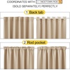 image:imageNICETOWN Blackout Curtains Shades Window Drapes  Biscotti Beige Color W52 x L90 Double Panels Blackout Draperies Window Treatment for Living Room