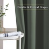 image:imageNICETOWN Blackout Curtains for Bedroom Grommet Solid Thermal Drapes Light Blocking Window Treatments Sound Reducing for Living Room Dark Mallard W46 x L63 2 Panels