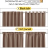 image:imageNICETOWN Blackout Curtains for Living Room  Cappuccino Color 42 inch Wide by 84 inch Long Two Panels Set Insulated Room Darkening Window Drapes with 6 Back Loops
