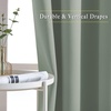 image:imageNICETOWN Blackout Sage Green Curtains amp Drapes for Bedroom  Grommet Top Thermal Insulated Room Darkening LightSound Blocking Privacy Drapes for Living Room 2 Panels W52 x L63