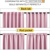 image:imageNICETOWN Blackout Window Curtains for Camper  Rouge Pink Color 34x48 Inch 2 Panels Set Thermal Insulated Room Darkening Blackout DrapesDraperies with Rod Pocket amp Back Tab for Loft