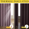 image:imageNICETOWN Chaise Mauve Vintage Linen 100 Blackout Curtains for Living Room Thermal Insulated Curtains 95 Long Noise Reducing Window Treatment Drapes for Bedroom 52 Wide Per Panel Set of 2