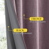 image:imageNICETOWN Chaise Mauve Vintage Linen 100 Blackout Curtains for Living Room Thermal Insulated Curtains 95 Long Noise Reducing Window Treatment Drapes for Bedroom 52 Wide Per Panel Set of 2