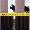 image:imageNICETOWN Chaise Mauve Vintage Linen 100 Blackout Curtains for Living Room Thermal Insulated Curtains 95 Long Noise Reducing Window Treatment Drapes for Bedroom 52 Wide Per Panel Set of 2