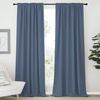image:imageNICETOWN Extra Long and Wide Blackout Curtains for Patio Sliding Glass Door Thermal Insulated Curtains and Draperies with Rod Pocket amp Back Tab Stone Blue 2 Panels W70 x L108