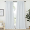 image:imageNICETOWN Living Room Curtain Panels  Cloud Grey Color W52 x L108 2 PCs Back TabRod Pocket Room Darkening Window Treatment Draperies