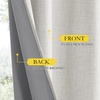 image:imageNICETOWN Snowbound Vintage Linen 100 Blackout Curtains for Living Room Thermal Insulated Curtains 120 Long Noise Reducing Window Treatment Drapes for Hall Room 52 Wide Per Panel Set of 2