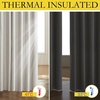 image:imageNICETOWN Snowbound Vintage Linen 100 Blackout Curtains for Living Room Thermal Insulated Curtains 120 Long Noise Reducing Window Treatment Drapes for Hall Room 52 Wide Per Panel Set of 2