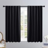 image:imageNICETOWN Blackout Curtain Blinds Window Panels  Black Color W42 x L30 Double Panels Thermal Insulated Blackout Draperies for Living Room