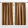 image:imageNICETOWN Blackout Curtain Panels Window Draperies  Gold Brown Color 62x63 inch 2 Pieces Insulating Room Darkening Blackout Drapes for Doorway Shower Bathroom Laundry Room Bifold Door