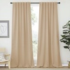 image:imageNICETOWN Blackout Curtains Shades Window Drapes  Biscotti Beige Color W52 x L90 Double Panels Blackout Draperies Window Treatment for Living Room
