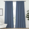 image:imageNICETOWN Extra Long and Wide Blackout Curtains for Patio Sliding Glass Door Thermal Insulated Curtains and Draperies with Rod Pocket amp Back Tab Stone Blue 2 Panels W70 x L108