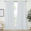 image:imageNICETOWN Living Room Curtain Panels  Cloud Grey Color W52 x L108 2 PCs Back TabRod Pocket Room Darkening Window Treatment Draperies