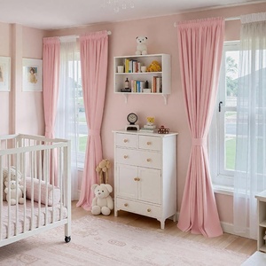 image:imageNICETOWN 96 inch Long Brown Velvet Curtains Extra Wide W62 x L96 Luxury Soft Thermal Insulated Room Darkening Heavy Duty Velvet Drapes for Sliding Glass Door 2 PanelsPink Series  Baby Pink
