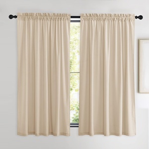 image:imageNICETOWN 96 inch Long Brown Velvet Curtains Extra Wide W62 x L96 Luxury Soft Thermal Insulated Room Darkening Heavy Duty Velvet Drapes for Sliding Glass Door 2 PanelsYellow Series  Beige