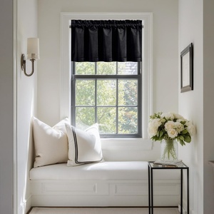 image:imageNICETOWN 96 inch Long Brown Velvet Curtains Extra Wide W62 x L96 Luxury Soft Thermal Insulated Room Darkening Heavy Duty Velvet Drapes for Sliding Glass Door 2 PanelsBlack Series  Black