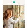 image:imageNICETOWN 100 Blackout Ombre Rainbow Curtains for Kids 52 x 84 2 Panels  Thermal Insulated Grommet Drapes 84 Inches Long Nursery Window Treatments for Girls amp Boys Bedroom Purple amp Blue amp PinkPaler Yellow