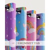image:imageNICETOWN 100 Blackout Ombre Rainbow Curtains for Kids 52 x 84 2 Panels  Thermal Insulated Grommet Drapes 84 Inches Long Nursery Window Treatments for Girls amp Boys Bedroom Purple amp Blue amp PinkPurple  Blue  Pink