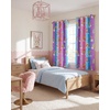 image:imageNICETOWN 100 Blackout Ombre Rainbow Curtains for Kids 52 x 84 2 Panels  Thermal Insulated Grommet Drapes 84 Inches Long Nursery Window Treatments for Girls amp Boys Bedroom Purple amp Blue amp PinkPurple  Blue  Pink