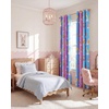 image:imageNICETOWN 100 Blackout Ombre Rainbow Curtains for Kids 52 x 84 2 Panels  Thermal Insulated Grommet Drapes 84 Inches Long Nursery Window Treatments for Girls amp Boys Bedroom Purple amp Blue amp PinkPurple  Blue  Pink
