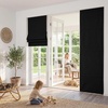 image:imageNICETOWN 100 Blackout Roman Shade for Doors W24 x L72 in Cordless French Door Curtain with Adhesive Top amp Magnetic Lift Privacy amp Thermal Window Shade for Living Room Kitchen 1 PC BeigePure Black