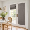 image:imageNICETOWN 100 Blackout Roman Shade for Doors W24 x L72 in Cordless French Door Curtain with Adhesive Top amp Magnetic Lift Privacy amp Thermal Window Shade for Living Room Kitchen 1 PC BeigeDove Grey