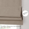 image:imageNICETOWN 100 Blackout Roman Shade for Doors W24 x L72 in Cordless French Door Curtain with Adhesive Top amp Magnetic Lift Privacy amp Thermal Window Shade for Living Room Kitchen 1 PC BeigeMocha