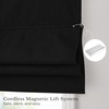 image:imageNICETOWN 100 Blackout Roman Shade for Doors W24 x L72 in Cordless French Door Curtain with Adhesive Top amp Magnetic Lift Privacy amp Thermal Window Shade for Living Room Kitchen 1 PC BeigePure Black