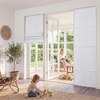 image:imageNICETOWN 100 Blackout Roman Shade for Doors W24 x L72 in Cordless French Door Curtain with Adhesive Top amp Magnetic Lift Privacy amp Thermal Window Shade for Living Room Kitchen 1 PC BeigePure White