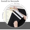 image:imageNICETOWN 100 Blackout Roman Shade for Doors W24 x L72 in Cordless French Door Curtain with Adhesive Top amp Magnetic Lift Privacy amp Thermal Window Shade for Living Room Kitchen 1 PC BeigePure Black