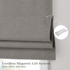 image:imageNICETOWN 100 Blackout Roman Shade for Doors W24 x L72 in Cordless French Door Curtain with Adhesive Top amp Magnetic Lift Privacy amp Thermal Window Shade for Living Room Kitchen 1 PC BeigeDove Grey