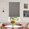 image:imageNICETOWN 100 Blackout Roman Shade for Doors W24 x L72 in Cordless French Door Curtain with Adhesive Top amp Magnetic Lift Privacy amp Thermal Window Shade for Living Room Kitchen 1 PC BeigeDove Grey