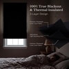 image:imageNICETOWN 100 Blackout Roman Shade for Doors W24 x L72 in Cordless French Door Curtain with Adhesive Top amp Magnetic Lift Privacy amp Thermal Window Shade for Living Room Kitchen 1 PC BeigePure Black