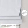 image:imageNICETOWN 100 Blackout Roman Shade for Doors W24 x L72 in Cordless French Door Curtain with Adhesive Top amp Magnetic Lift Privacy amp Thermal Window Shade for Living Room Kitchen 1 PC BeigePure White