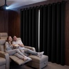 image:imageNICETOWN 100 Blackout Sage Green Curtains for Bedroom 63 Inches Long Grommet Room Darkening Boho Window Treatments Thermal Drapes for FarmhouseOffice W40 x L63 2 PanelsBlack