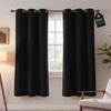 image:imageNICETOWN 100 Blackout Sage Green Curtains for Bedroom 63 Inches Long Grommet Room Darkening Boho Window Treatments Thermal Drapes for FarmhouseOffice W40 x L63 2 PanelsBlack