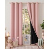 image:imageNICETOWN 100 Blackout Sage Green Curtains for Bedroom 63 Inches Long Grommet Room Darkening Boho Window Treatments Thermal Drapes for FarmhouseOffice W40 x L63 2 PanelsPink